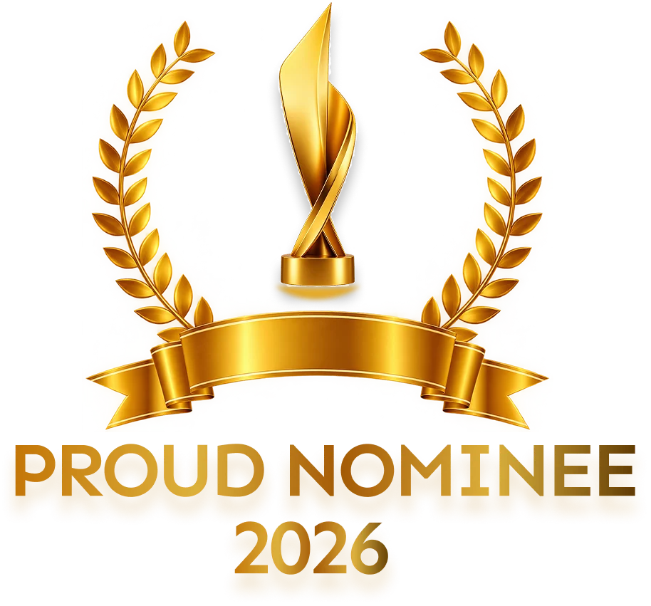 Proud Nominee 2026 badge